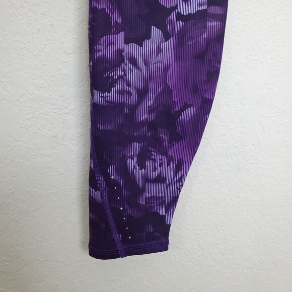 Athleta Printed Rainier Tight Legging Size S Spliced Floral Basalt Violet Purple - Picture 7 of 14